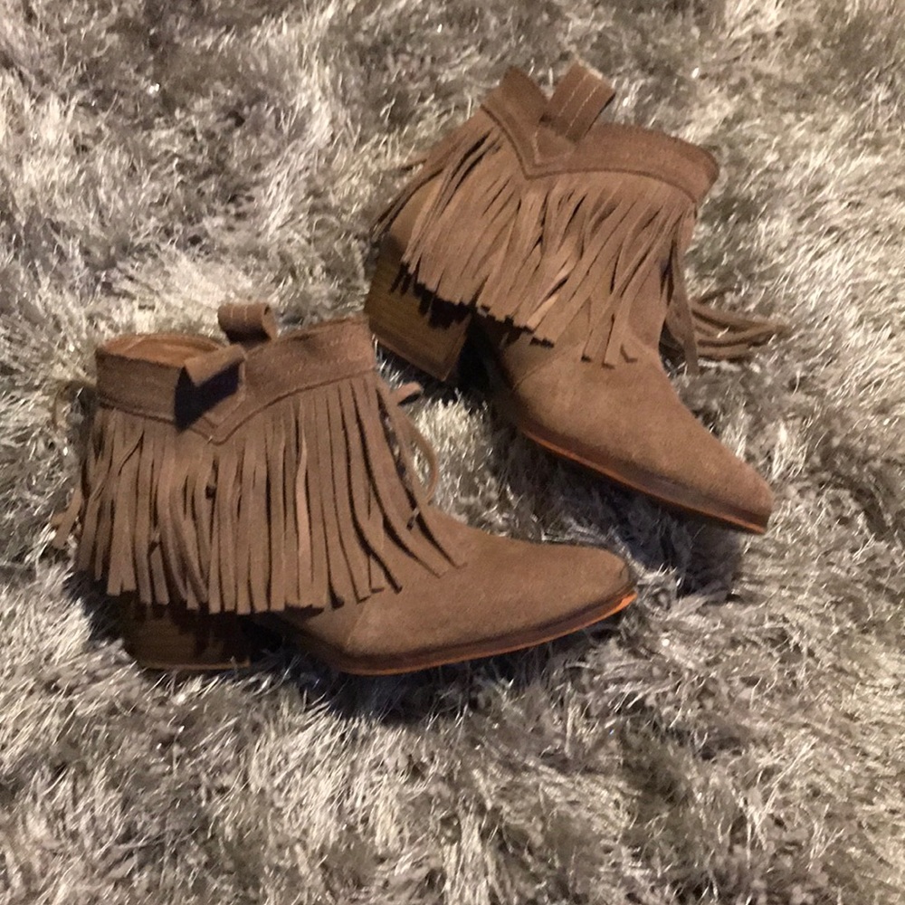 Fringe booties